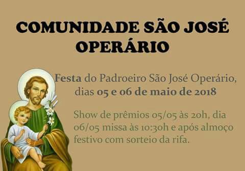 FESTA DO PADROEIRO SÃO JOSÉ OPERÁRIO